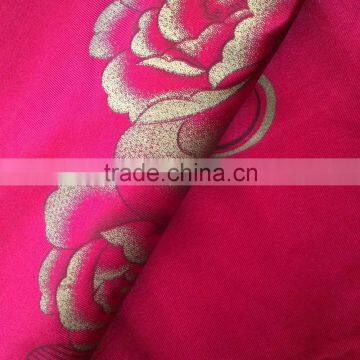 100% Polyester Flash Powder Flower Print Fabric