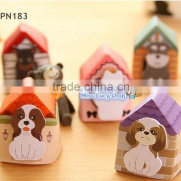 Stock promotional New fashion korean stationery kawaii Cute puppy cartoon note post | N stickers/memo pad/p