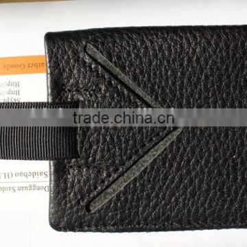 hot sale soft leather card folder high end soft leather card folder with custom brand logo