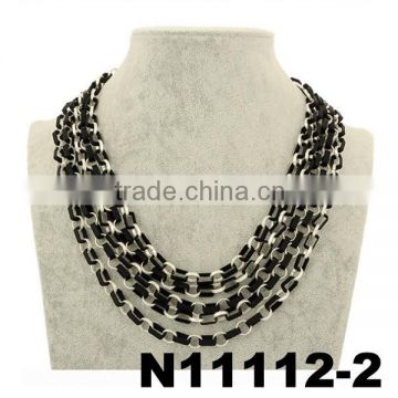 women 2 color zinc alloy chunky chain link chain necklace