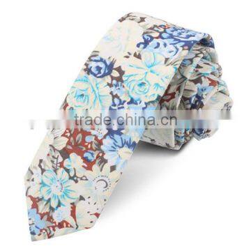 Latest cotton linen blend beautiful flower tie