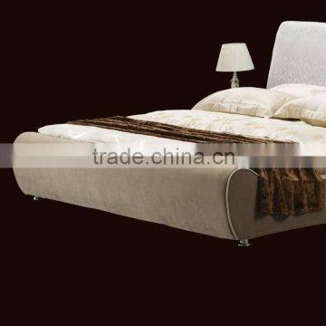 Latest Design Modern Bedroom Furniture Fabric Wooden Bed B800134 photo-3