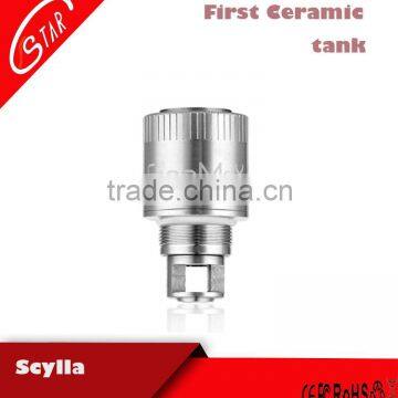 2016 new vape tank era coming first mature ceramic heating coil tank scylla 4ml temperature control tank 0.3ohm
