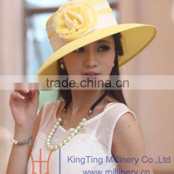 Designer yellow and white australian cowboy hat