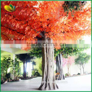 Latest design indoor fake red maple tree red artificial maple tree