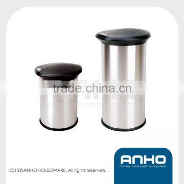 Hand Push Stainless Steel Matte treatment Sensor Dustbin 20L&30L