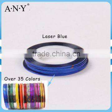 ANY Nail Beauty Curing Decorative Line Sticker 24M Laser Blue Nail Tape Sticker