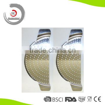 2015 Made in China 2PCS Stainless Steel Pot Strainer With Recessed Hand