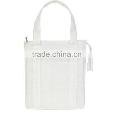 Non-Woven Insulated Shopper Tote Bag-White