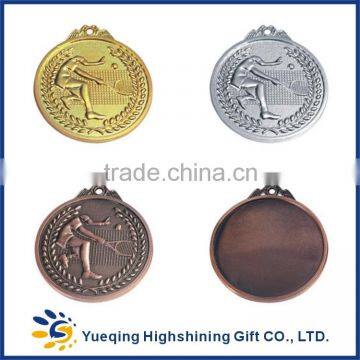 Big size 3D tennis football basketball swimming volleyball gold silver bronze commemorative award trophy metal medal
