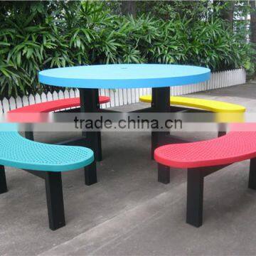 Outdoor furniture set metal picnic table set outdoor table and bench