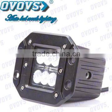 12V 24V Flush Mount 18W Led Work Light with Sopt/Flood Beam for Jeep Wrangler, SUV, Truck