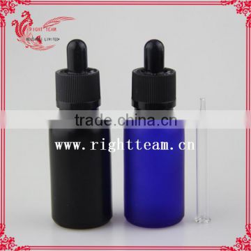 black frosted glass dropper bottle