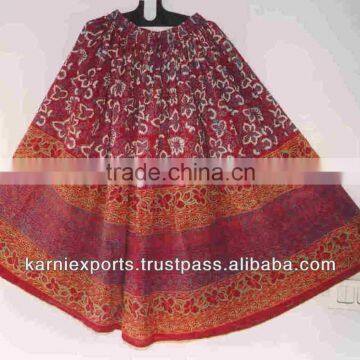 ETHNIC PRINT COTTON SKIRTS & PANEL PRINTS VINTAGE skirts for womens & girls made in india skirts based at jaipur