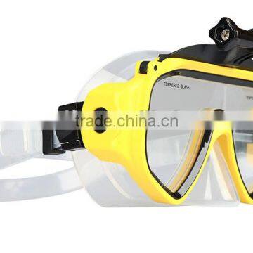 new design funny swimming goggles ,professional diving mask for gopro hero mount