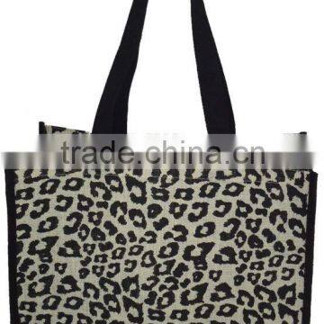 Animal Print Jute Bag