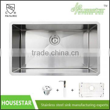 Undermount Handmade Single Bowl Stainless Steel Kitchen Sink Made in China photo-3