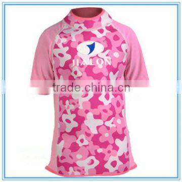 short sleeve lycra custom padded rash guards