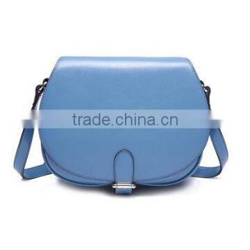 Handbag factory lady PU leather sling bag round shape