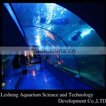 Acrylic Tunnel in Public Aquariums with Various Radian