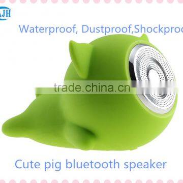 2015 Mini Cute Piggy Shape Bluetooth Waterproof Speaker Shockproof Silicone Speaker photo-5