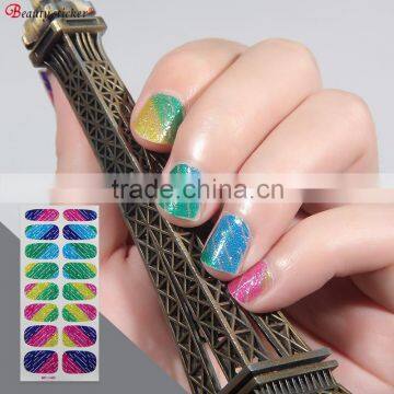 Color Changing Patterned Glitter Nail Wrap