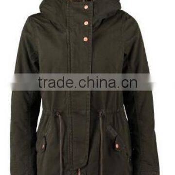 Cotton twill Fur Trim Ladies Parka