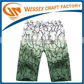 Plain and Relaxed Gradient printing short pants