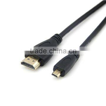 A to D type micro HDMI Cable Micro HDMI to HDMI Male Adapter Converter Cable 1.8m