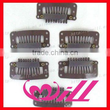 9 teeth metal hair clips hair extension snap clips for hair extension