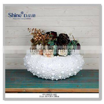 Delightful Coastal Decor Floral & Shells sea urchin dry flower vase                        
                                                Quality Choice