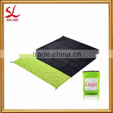 Lightweight Beach Blanket Quick-drying Compact Outdoor Picnic Mat Strong Ripstop Parachute Nylon Pocket Blanket