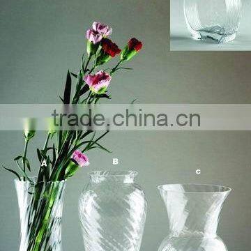 Clear Innovative Design Glass Vase