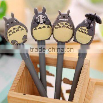 diy creative stationery kids personalized Novelty gel pen with japanese cartoon totoro topper cap sign pen slim ball point pen