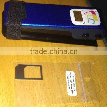 Hot selling Dual 2 In 1 Nano Micro Sim Card Cutter With 2 Free Adapter For Iphone 5/5s/6/6