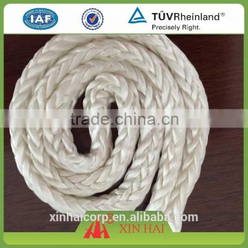 10mm good quality white 8plaits Nylon braided ropes directly from China biggest factory