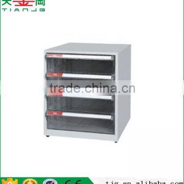 Taiwan Efficiency Plastic PS Transparent Drawer Steel Filing Cabinet Magazine Newspaper Document Cabinet TJG A4H-104