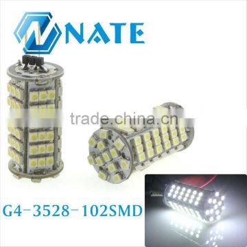 2014 whole sale Household G4 led lighting g4 102smd 3528 12v bulb