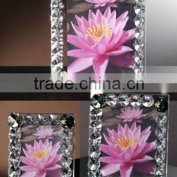 arrival crystal glass picture frame for giveaway gift(R-1135