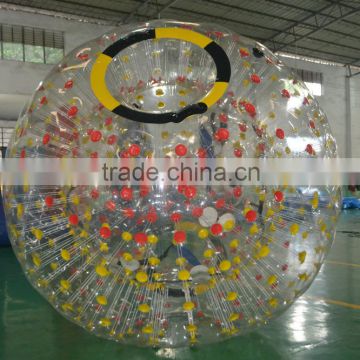 2015 PVC or TPU factory price cheap football inflatable body zorb ball