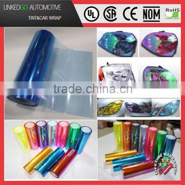 Car front lamp 0.3*10M Colorful Car headlight tail film PVC Vinyl Sticker