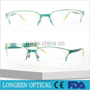 G3623 Transparent Yellow Custom Half Rim Eyeglass Frames For Women