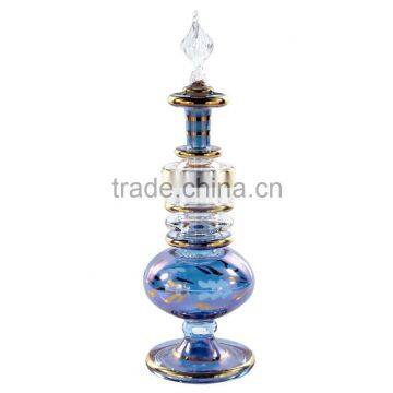 Egyptian Glass Perfume Bottle with 14 K Gold