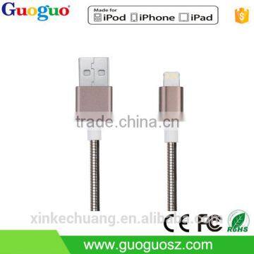 Factory price high speed MFI cable metal 8pin mfi data cable for iphone7