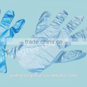 One time used PE plastic gloves