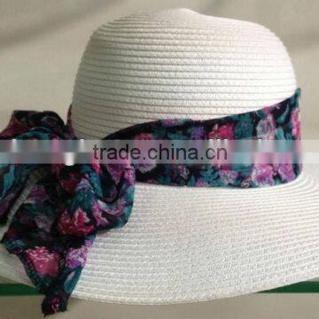 2014 fashion 100% paper straw floppyhats