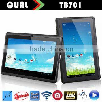 7 inch Real 1800mah Battery android tablets Q88 Dual Core 512M 4G with latest Android 4.4