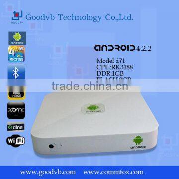 2014 hot RK3188 Android TV Box quad-core built-in camera,1080p
