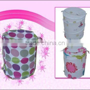 100% polyester folding laundry basket hamper