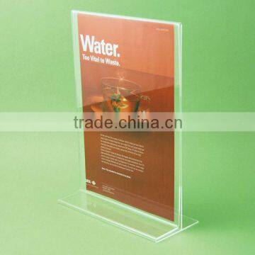 Popular new design acrylic menu holder,acrylic menu stand